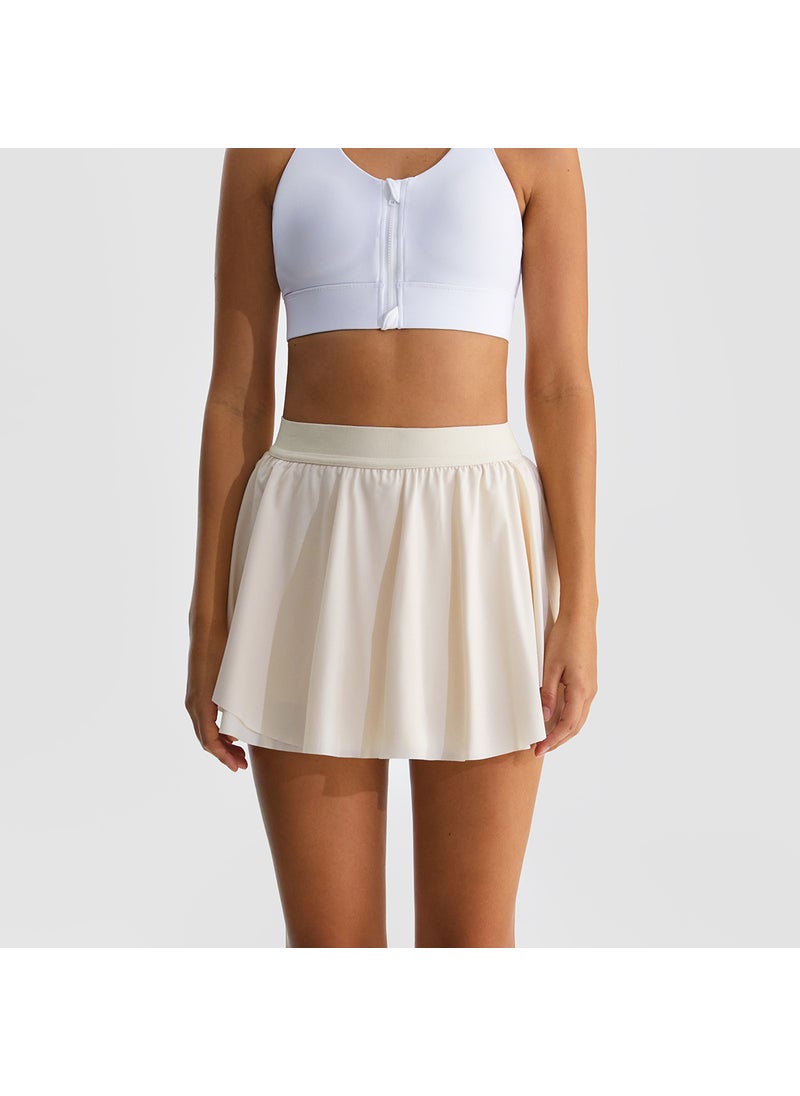 Generic - Summer Loose Fit Athletic Skorts Breathable Quick-Dry creamy yellow - Image 1