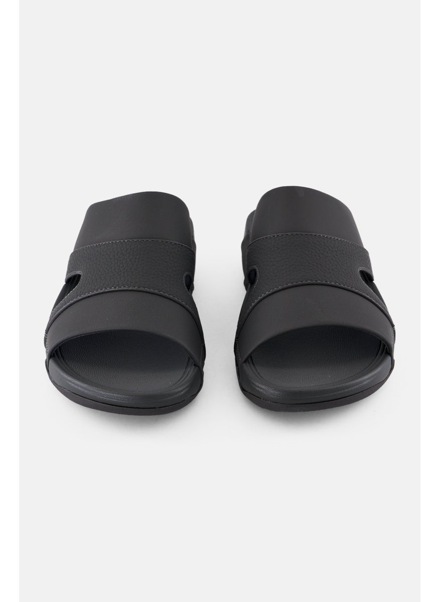 English Laundry Men Slip On Arabic Sandals, Grey  - Image 3