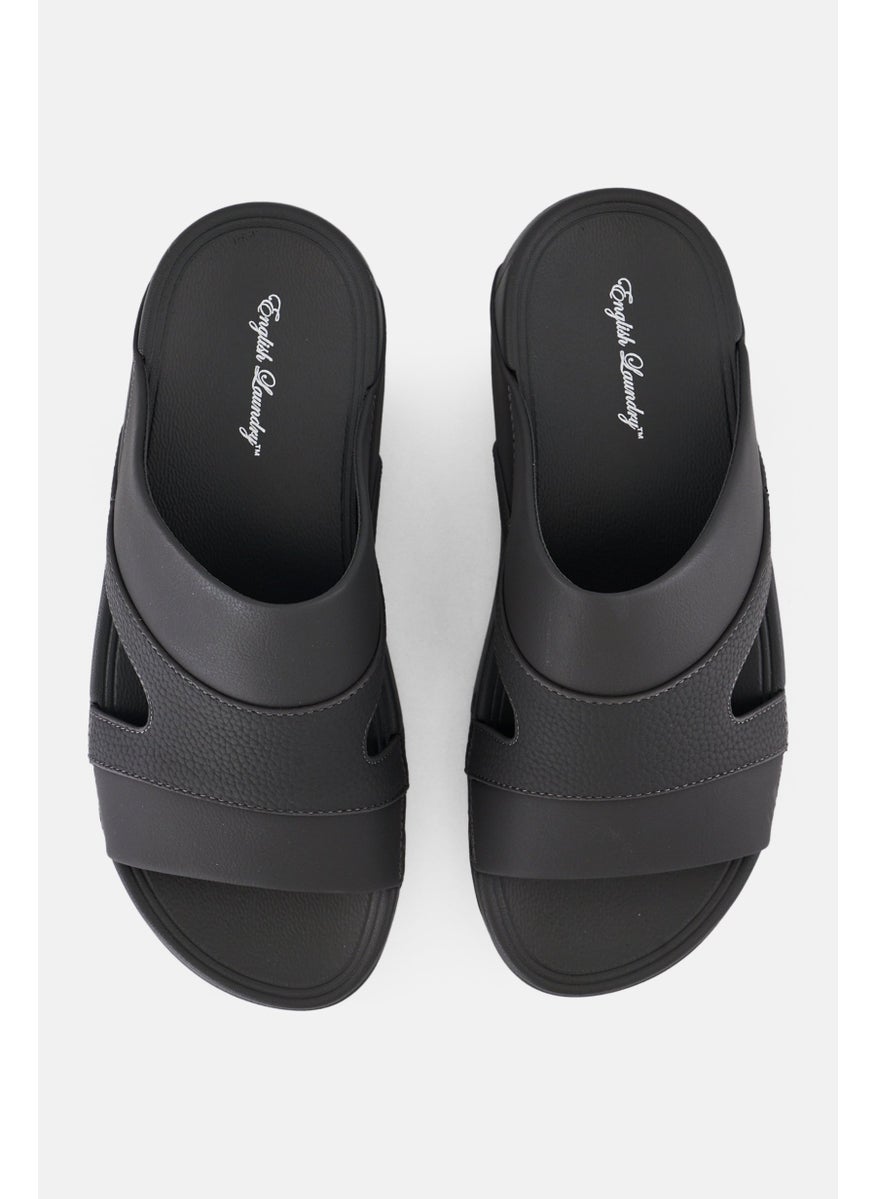 English Laundry Men Slip On Arabic Sandals, Grey  - Image 4