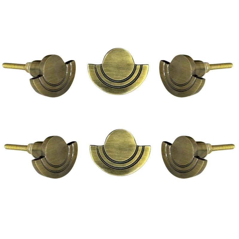 Perilla Home Elegant Metal Half Moon Cabinet Knob Stylish Drawer Pull Handle for Kitchen Bathroom and Furniture Durable Modern Design with Finish for Home Decor Enhancement Antique Gold - Image 2