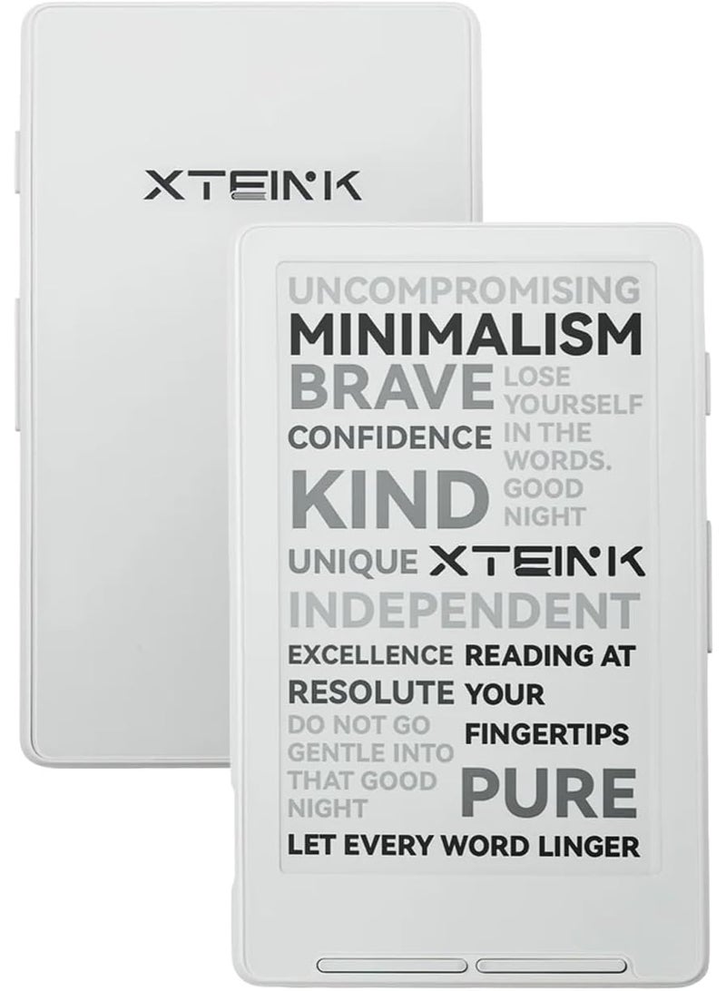 XTEINK X4 E-Book Reader White, 4.3" Portable Pocket E-Ink eReader with Physical Page-Turn Buttons, Ultra-Thin 0.23 inch&2.72 oz, Magnetic-Ready Design, Distraction-Free Reading, 16GB Storage - Image 1