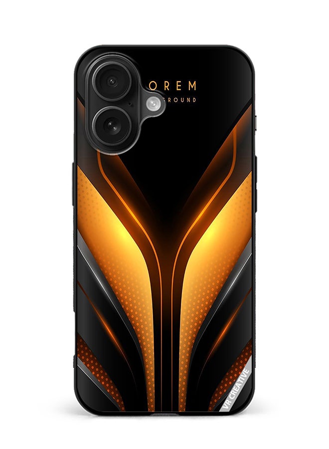 VR CREATIVE Protective Case Cover For Apple iPhone 16 Plus Lorem Background Design Multicolour