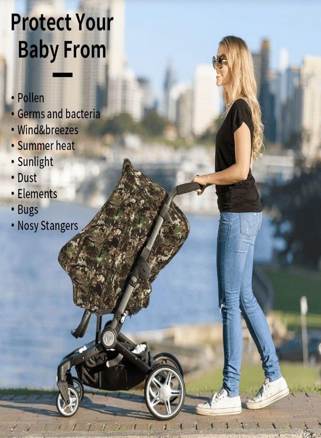 Mcewoel Camo Baby Car Seat Cover, Multi Use Baby Stroller Cover, Boys and Girls Camo Shower Gifts - Image 4