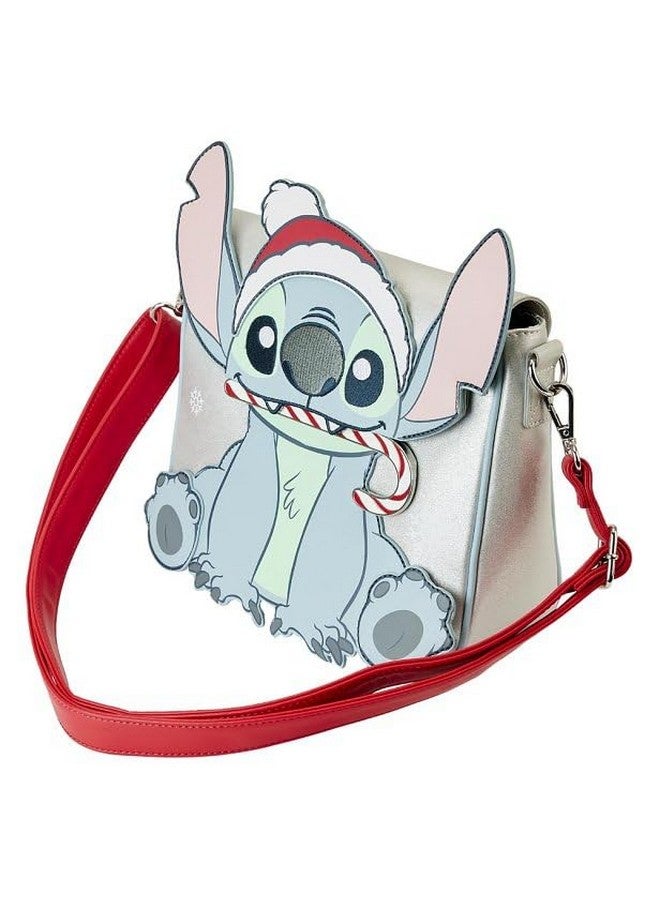 Loungefly حقيبة كروس بودي مزينة باللمعان من ديزني ستيتش للعطلات - Image 2