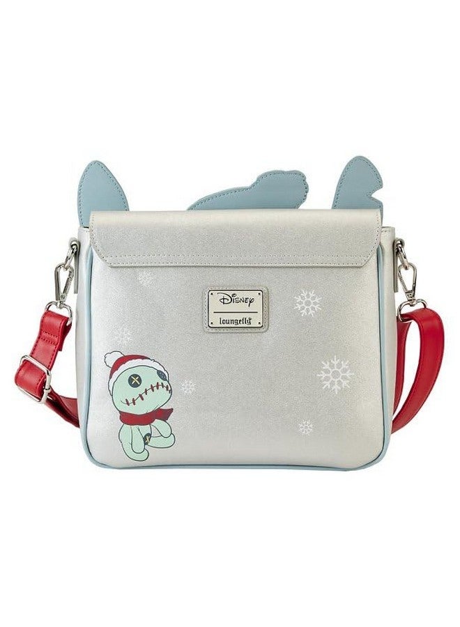 Loungefly حقيبة كروس بودي مزينة باللمعان من ديزني ستيتش للعطلات - Image 3