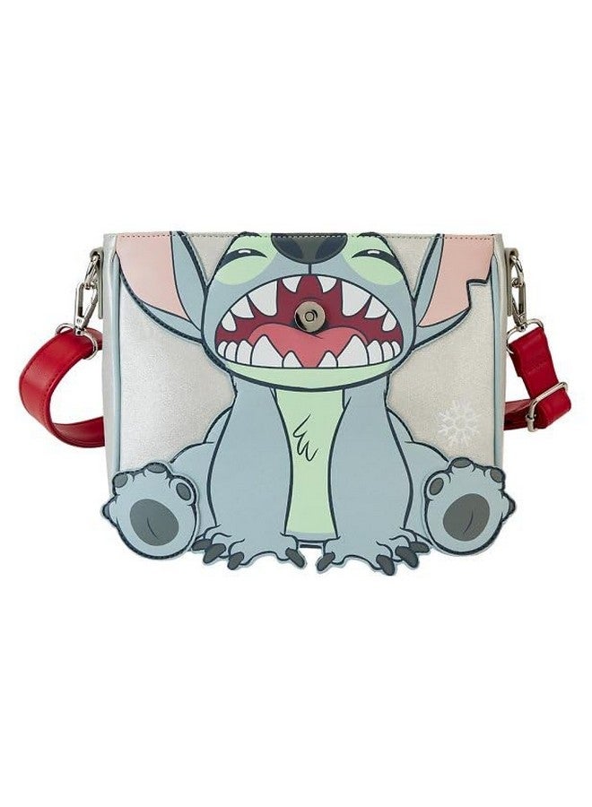 Loungefly حقيبة كروس بودي مزينة باللمعان من ديزني ستيتش للعطلات - Image 4