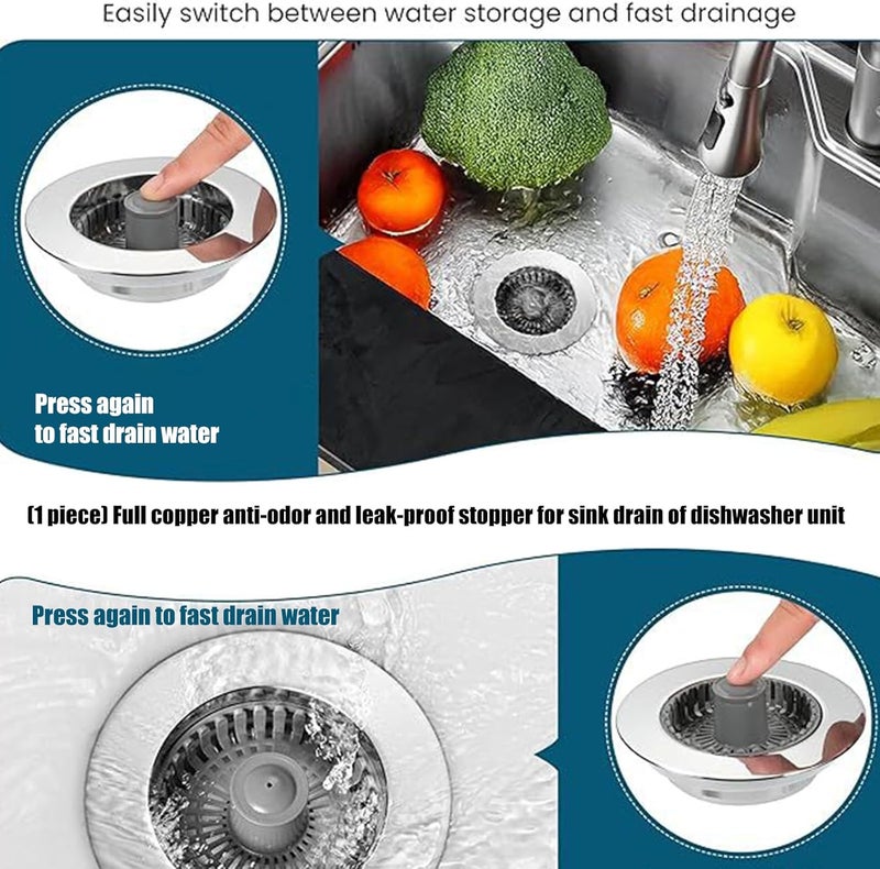 Kitchen Sink Drain Strainer Anti Clogging Stoppers Sinks Bounce Cores Basket Filter Accessories Drainers for Bathroom Stoppers - Image 3