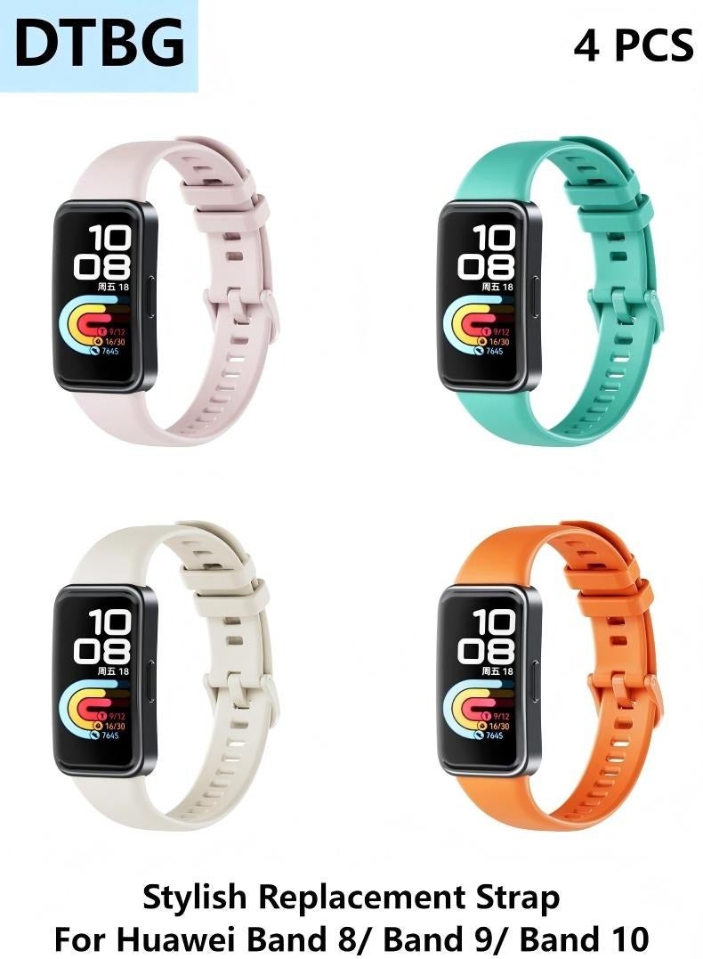 DTBG Soft Silicone Watch Straps, Suitable for Huawei Band 8, Band 9, Band 10 , Waterproof, Breathable and Adjustable Sports Watch Straps  - Image 1