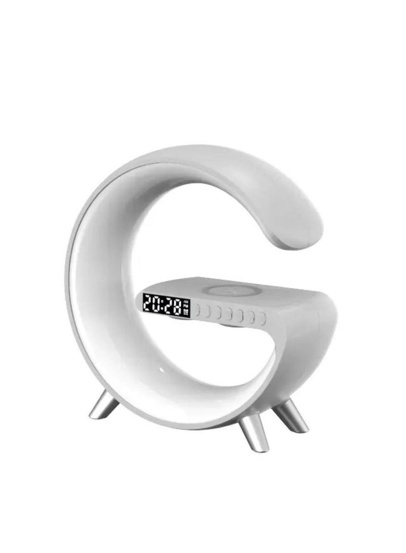 لايت ساعة منبه بإضاءة LED بمصباح طاولة ذكي مع مكبر صوت بلوتوث التحكم في تطبيق الشحن اللاسلكي السريع - Image 3