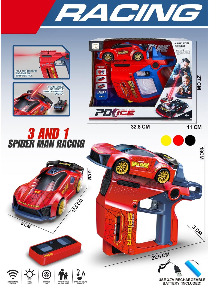 Multiplayer Interactive Indoor Remote Control Battle RC Car Set with Infrared Gun, 4-Channel RC Car, Ready-to-Go, 30m Control Range, Includes Charger - Image 1