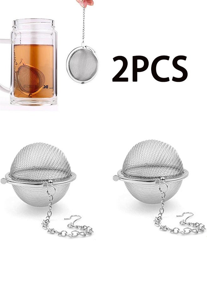 2PCS Premium Tea Infusers for Loose Leaf Tea - Upgraded Tea Strainers and Tea Balls for Flavoring Herbal Spices and Seasonings - Image 1