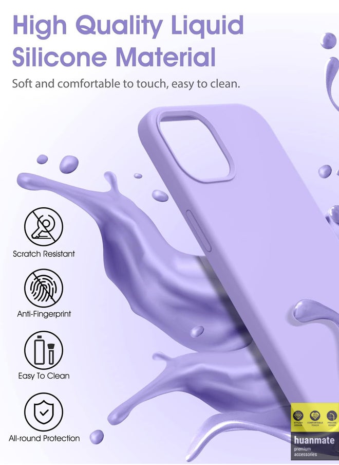 Stylish Silicone Case Cover For Apple iPhone 15 Lavender