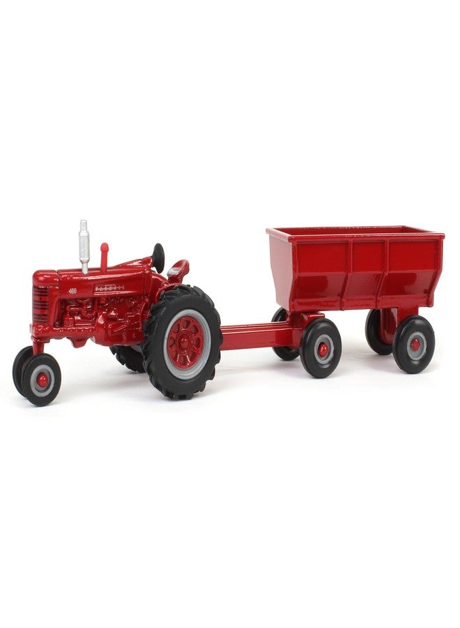 Case IH 1/64 Farmall 400 Narrow Front Tractor with Flarebox Wagon, Diecast Metal, Soft-feel Tires, Ages 3+ - Image 1