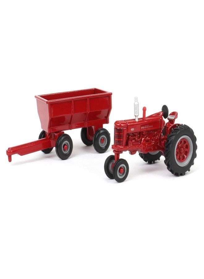 Case IH 1/64 Farmall 400 Narrow Front Tractor with Flarebox Wagon, Diecast Metal, Soft-feel Tires, Ages 3+ - Image 5
