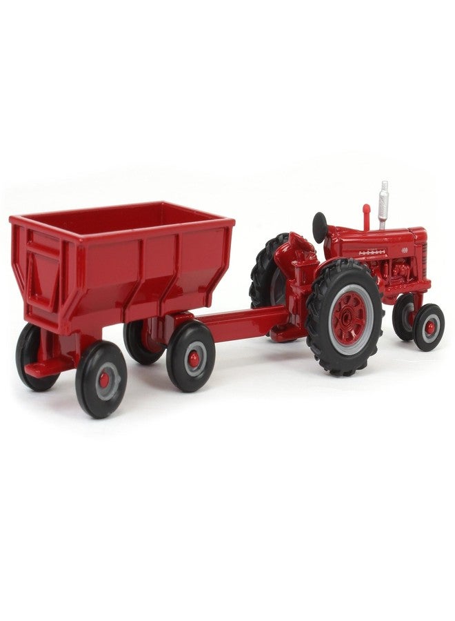 Case IH 1/64 Farmall 400 Narrow Front Tractor with Flarebox Wagon, Diecast Metal, Soft-feel Tires, Ages 3+ - Image 3