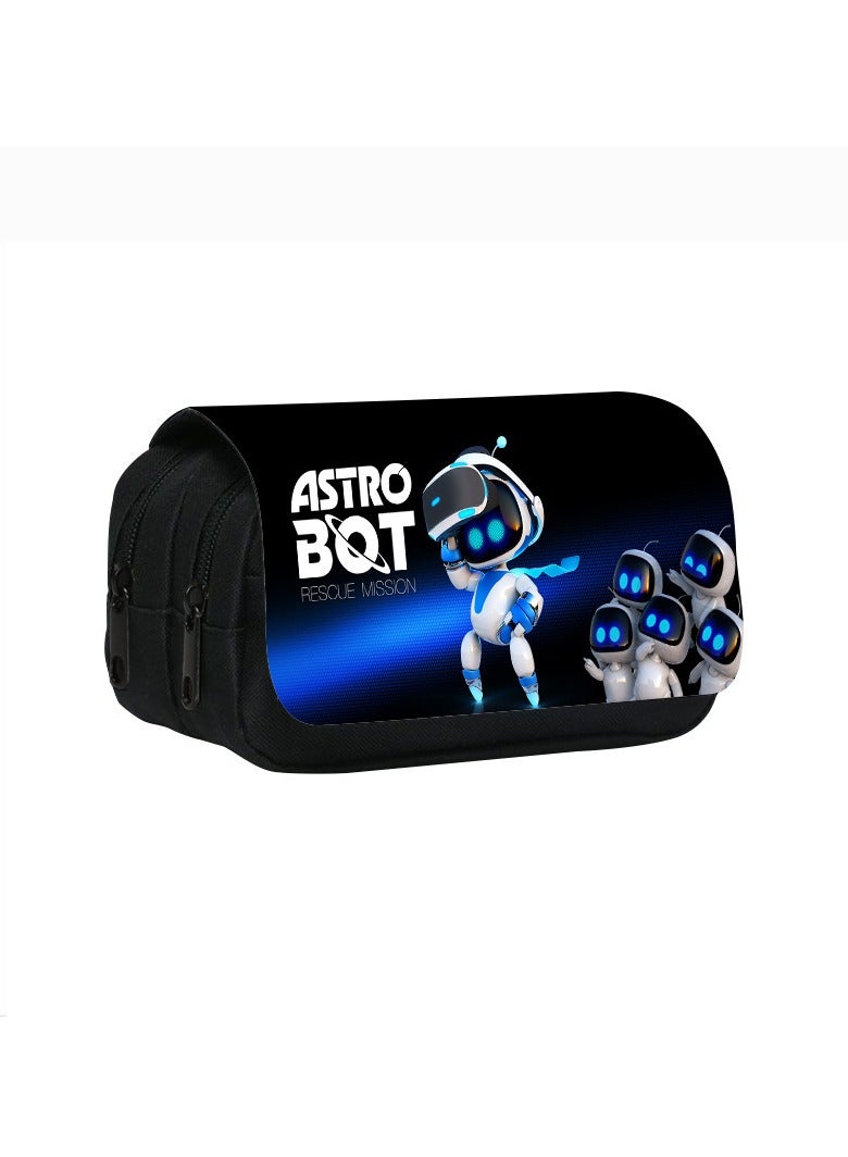 عام الكونية روبوت مزدوجة حقيبة قلم رصاص أسترو بوت مطبوعة حقيبة قلم رصاص حقيبة القرطاسية لطلاب المدارس الابتدائية والمتوسطة - Image 1