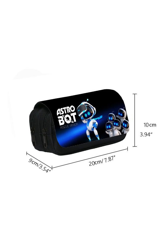 عام الكونية روبوت مزدوجة حقيبة قلم رصاص أسترو بوت مطبوعة حقيبة قلم رصاص حقيبة القرطاسية لطلاب المدارس الابتدائية والمتوسطة - Image 3