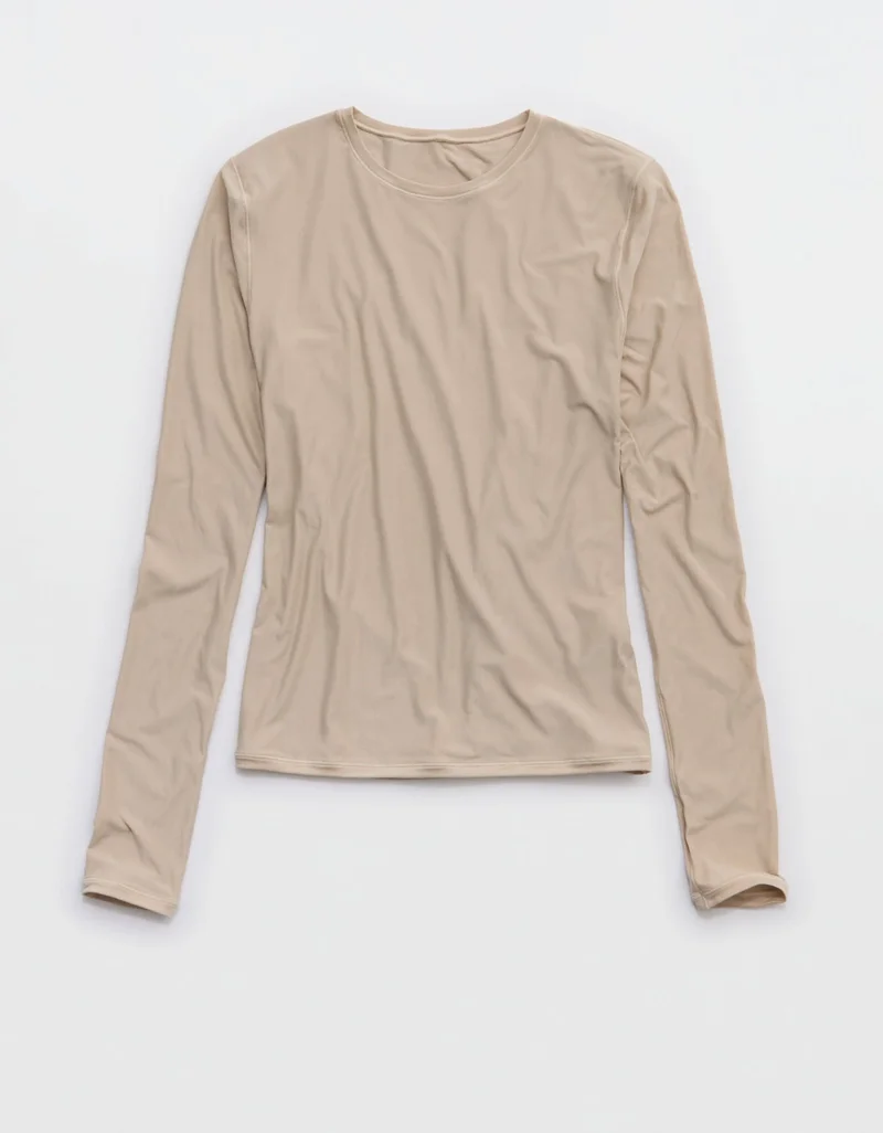 Aerie Aerie SMOOTHEZ Long Sleeve Crew T-Shirt