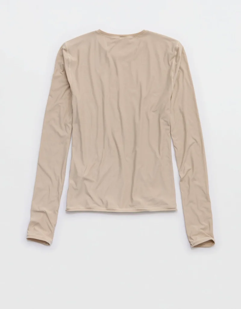 Aerie Aerie SMOOTHEZ Long Sleeve Crew T-Shirt