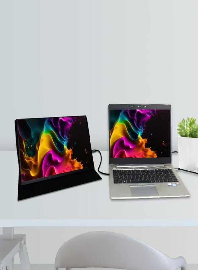 شاشة تعمل باللمس، شاشة لمس محمولة 14.0 بوصة 1080 بيكسل 10 نقاط، شاشة سفر USB-C HDMI HDR IPS مع غطاء ذكي ومكبر صوت، شاشة خارجية ثانية لأجهزة الكمبيوتر المحمول وأجهزة الكمبيوتر المحمولة وأجهزة الكمبيو - Image 3