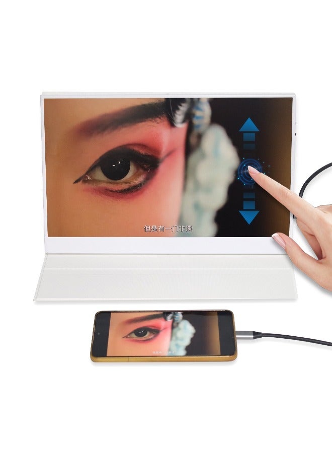 شاشة تعمل باللمس، شاشة لمس محمولة 14.0 بوصة 1080 بيكسل 10 نقاط، شاشة سفر USB-C HDMI HDR IPS مع غطاء ذكي ومكبر صوت، شاشة خارجية ثانية لأجهزة الكمبيوتر المحمول وأجهزة الكمبيوتر المحمولة وأجهزة الكمبيو - Image 1