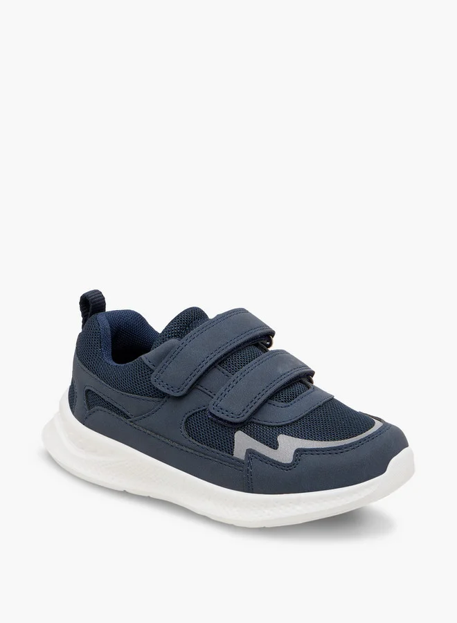جونيورز Boys Panelled Sneakers with Hook and Loop Closure