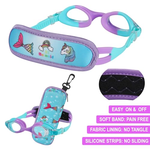 RUIGAO Kids Swim Goggles Age 2-6, Toddler Goggles No Hair Pull,Child Goggles Padded HeadBand - Image 4