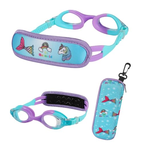 RUIGAO Kids Swim Goggles Age 2-6, Toddler Goggles No Hair Pull,Child Goggles Padded HeadBand - Image 1