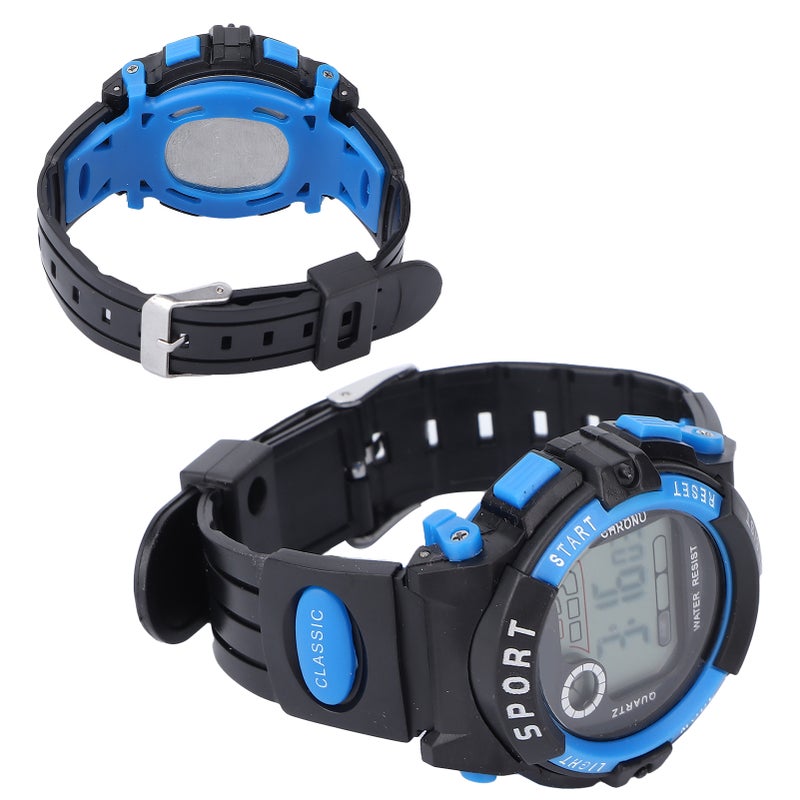 Kids Watch Waterproof Outdoor Sports Digital Electronic Watches for Children Blue - Image 1