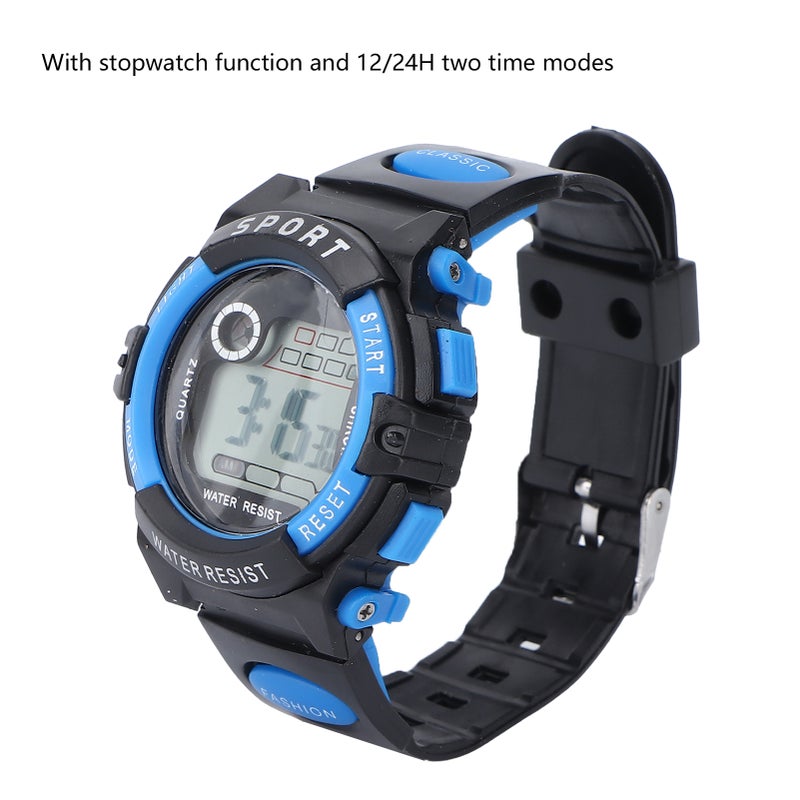 Kids Watch Waterproof Outdoor Sports Digital Electronic Watches for Children Blue - Image 3