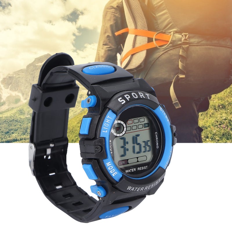 Kids Watch Waterproof Outdoor Sports Digital Electronic Watches for Children Blue - Image 4