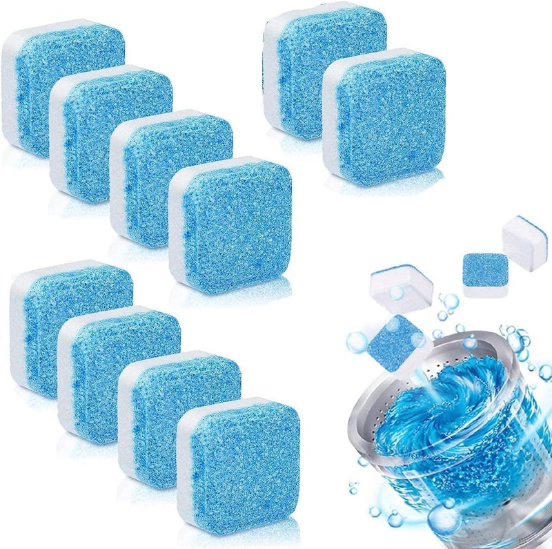 12 Pieces Cleaner Tablets – Dishwasher & Washing Machine Deep Cleaner, Safe Descaling for Kettles, Washers, Dryers – Effervescent Tablets for Home Appliance Cleaning - Image 1