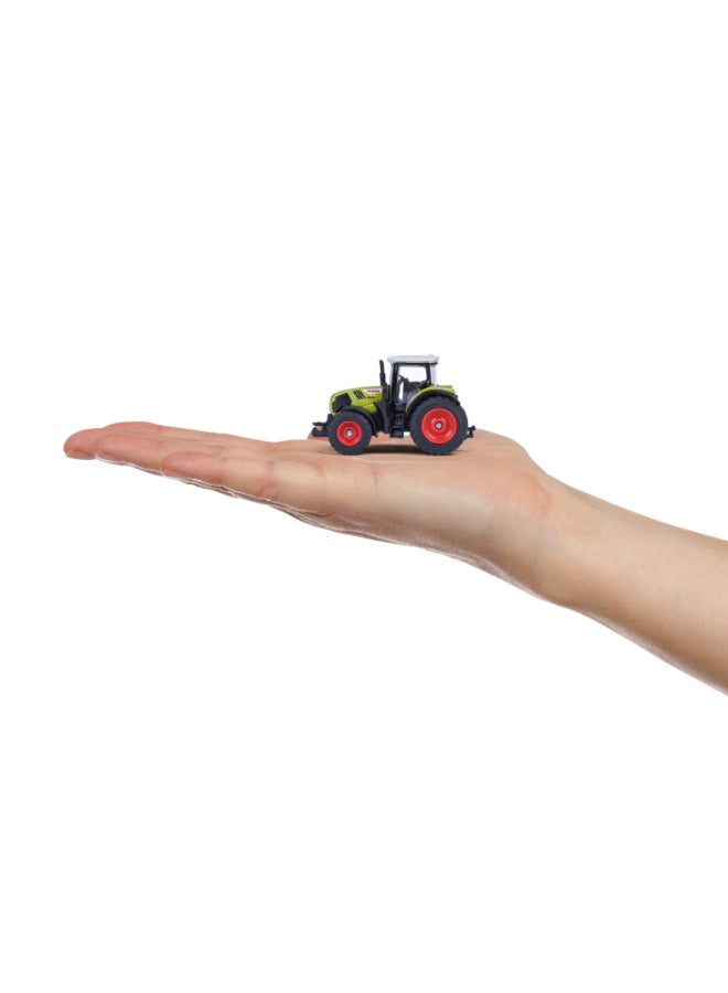 Majorette Claas Farm 5 Pieces Diecast Giftpack, 5 Metal Farm Vehicles, 1:64 Scale Tractor Toy Set with Freewheel, Suspension and Opening Parts, 7.5 cm, Ages 3+ - Image 4