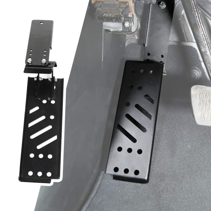 JeCar Dead Pedal Steel Foot Rest Compatible with Jeep Wrangler 20182023 JL JLU Black DO NOT Fit 4xe Model