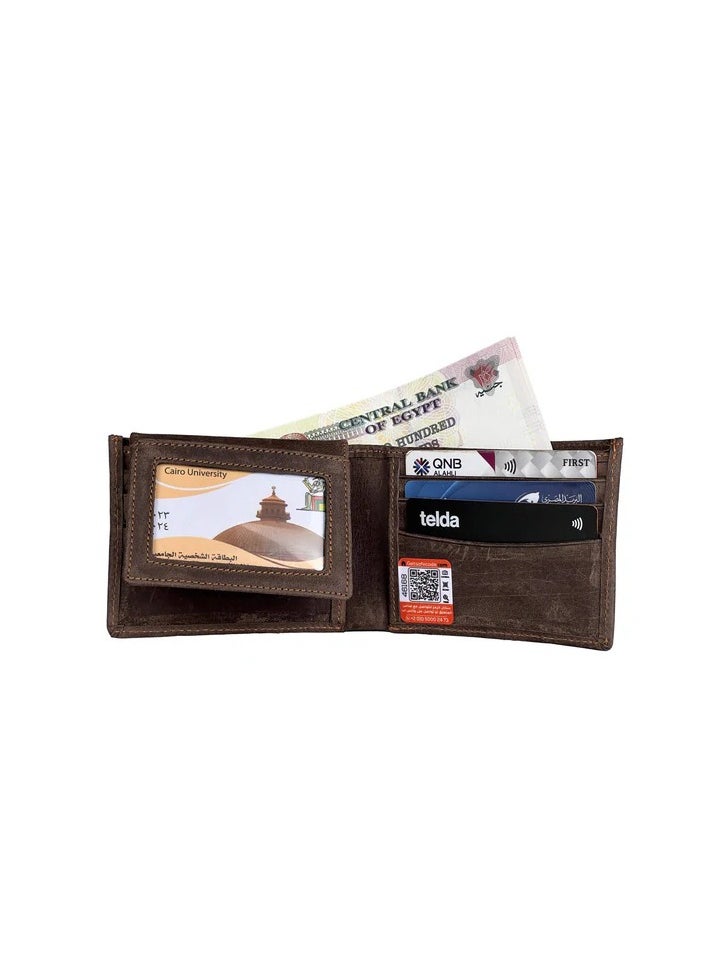 Flip Wallet With Genuine leather pull-up - Brown - pzsku/Z20CE7851189261FDDDC3Z/45/_/1730900799/e20c2956-11d3-4af4-b89a-73cfd817182c