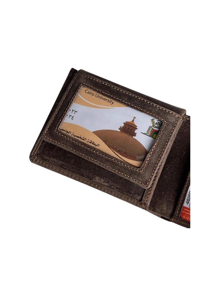 Flip Wallet With Genuine leather pull-up - Brown - pzsku/Z20CE7851189261FDDDC3Z/45/_/1730900831/8fbfb914-d807-4312-8018-7e1d779c1c62