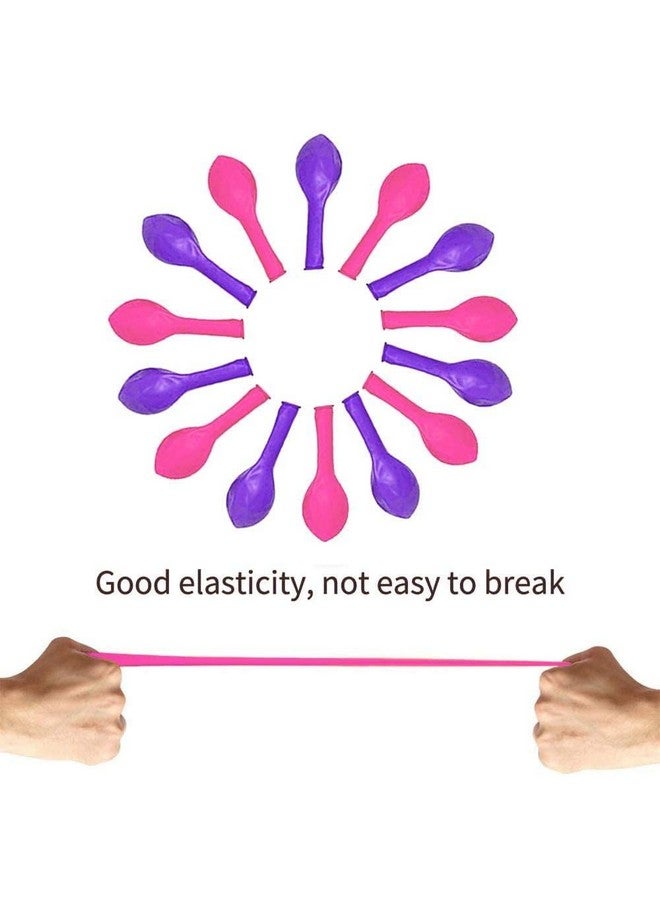 أميت ماركتنغ بالون مطاطي معدني من Amit Marketing I لأعياد الميلاد وحفلات الزفاف والخطوبة وحفلات الذكرى السنوية I مثالي للأطفال والكبار I عناصر ديكور الحفلات I وردي وأرجواني - عبوة من 50 قطعة - Image 2