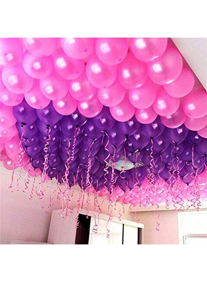 أميت ماركتنغ بالون مطاطي معدني من Amit Marketing I لأعياد الميلاد وحفلات الزفاف والخطوبة وحفلات الذكرى السنوية I مثالي للأطفال والكبار I عناصر ديكور الحفلات I وردي وأرجواني - عبوة من 50 قطعة - Image 1