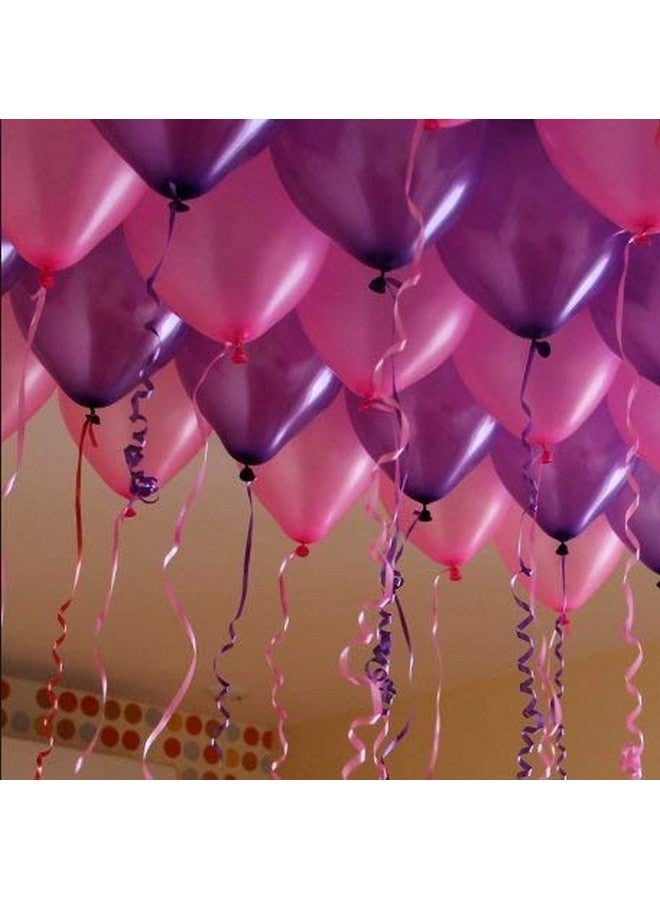 أميت ماركتنغ بالون مطاطي معدني من Amit Marketing I لأعياد الميلاد وحفلات الزفاف والخطوبة وحفلات الذكرى السنوية I مثالي للأطفال والكبار I عناصر ديكور الحفلات I وردي وأرجواني - عبوة من 50 قطعة - Image 3