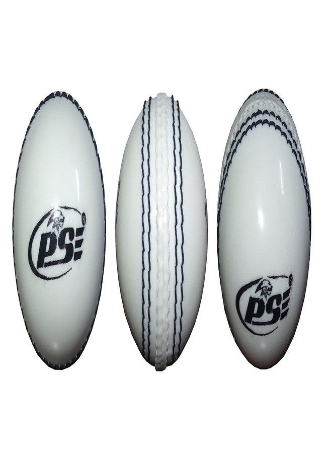 PSE PVC Soft Sports Cricket Ball Pack of 3 White - Image 1