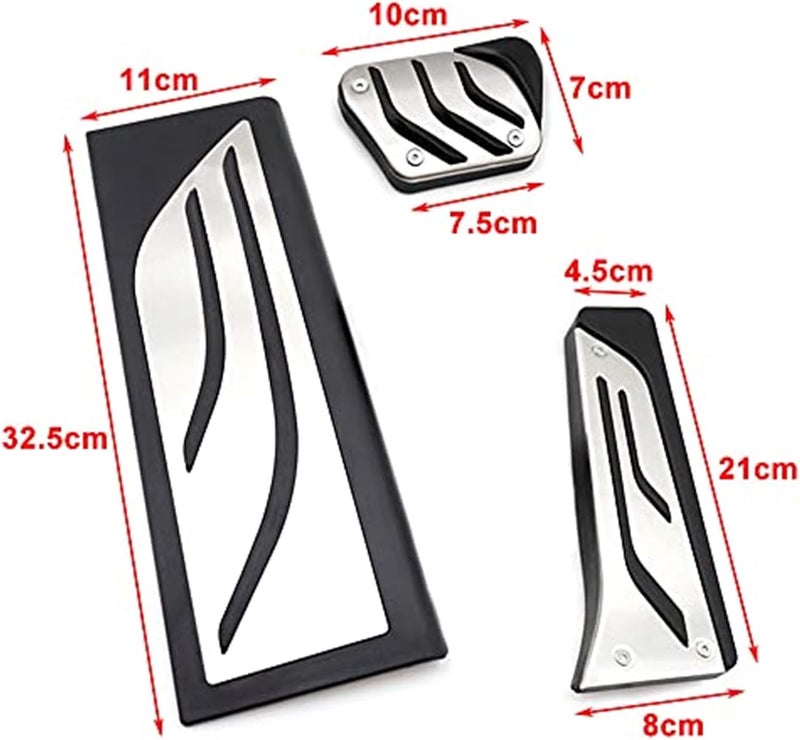 Vuzmode 3pcs Car Foot Pedal Cover Kit for BMW - Image 2