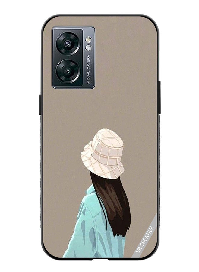 VR CREATIVE Protective Case Cover For OnePlus Nord N300 Brown Hat Girl Design Multicolour - Image 1