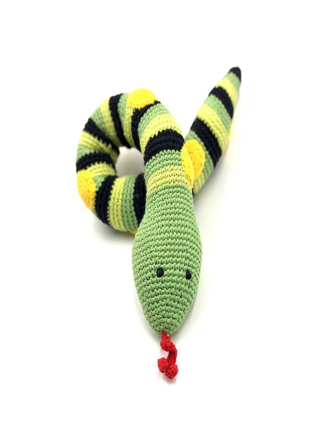 Pebble Fair Trade Handmade Crochet Cotton Snakes Rattle - Image 1