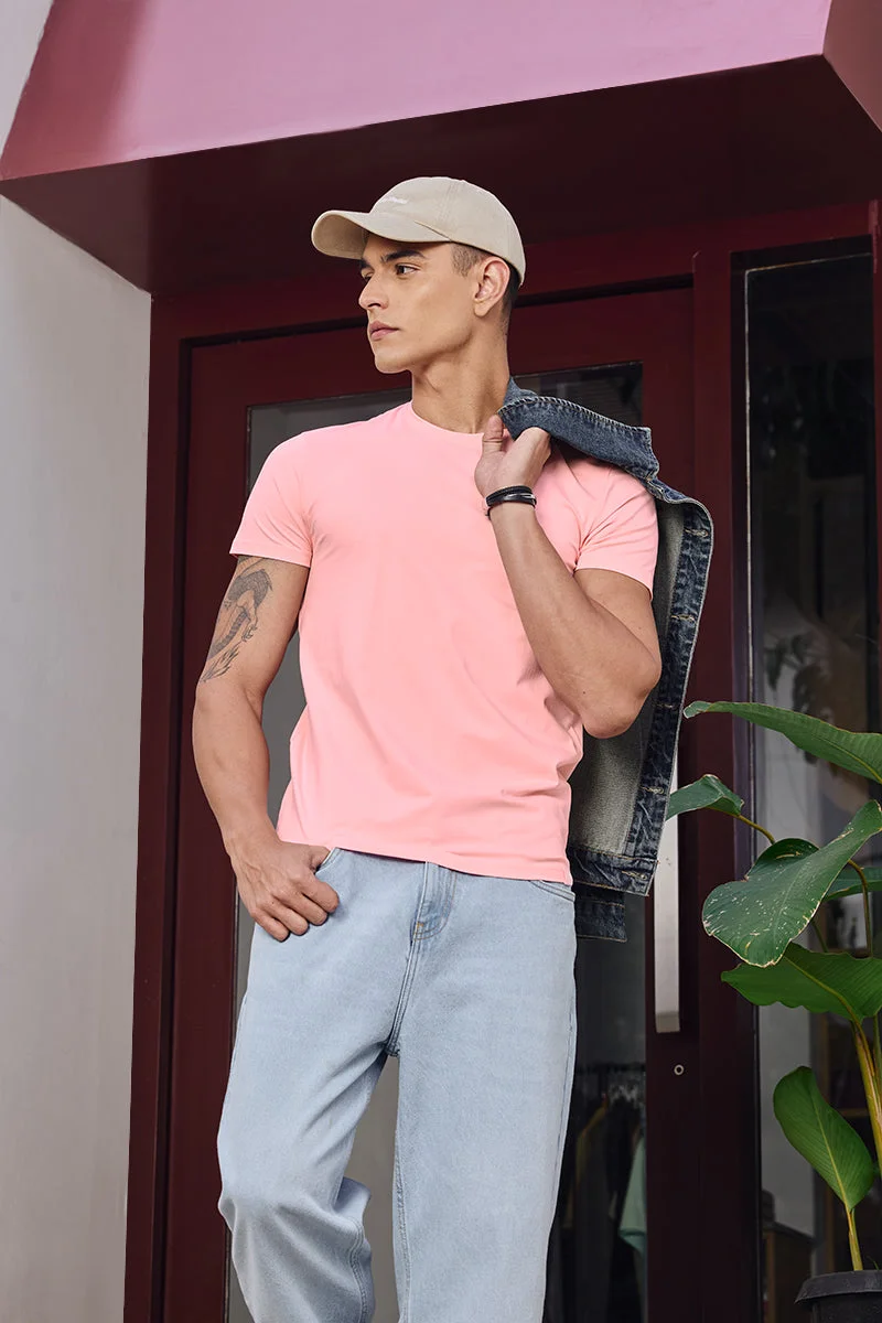 سنيتش تيشيرت كور لاب خوخي بقصة ضيقة ومرونة