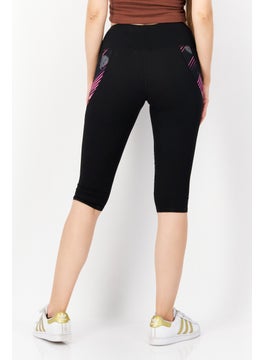 speedo Women Sportswear Fit 3/4 Training Leggings, Black  - Image 3