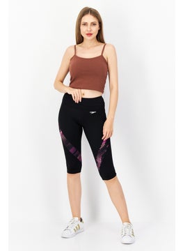 speedo Women Sportswear Fit 3/4 Training Leggings, Black  - Image 4