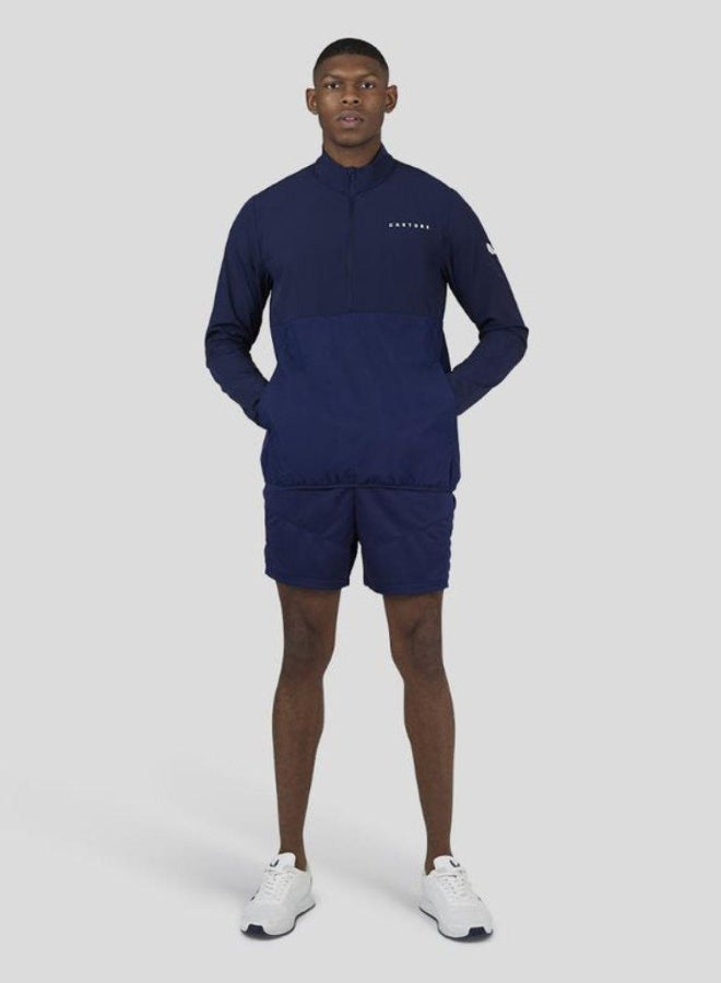 كاستور بلوزة رجالي بأكمام طويلة وسحاب نصفي - كحلي - Image 2