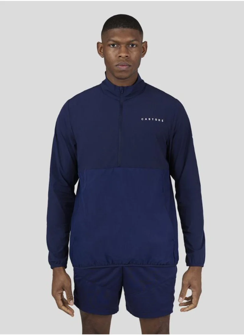 كاستور Mens Long Sleeve 1/2 Zip Top - Navy