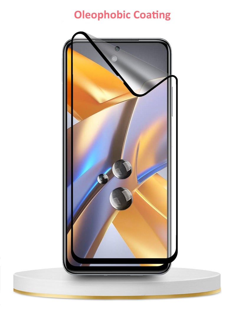 دبليو تيك واقي شاشة سيراميك مطفأ اللمعة لتغطية كاملة لهاتف Xiaomi Redmi Note 13 4G 2024 شفاف / أسود - Image 5