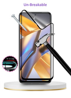 دبليو تيك واقي شاشة سيراميك مطفأ اللمعة لتغطية كاملة لهاتف Xiaomi Redmi Note 13 4G 2024 شفاف / أسود  - Image 3
